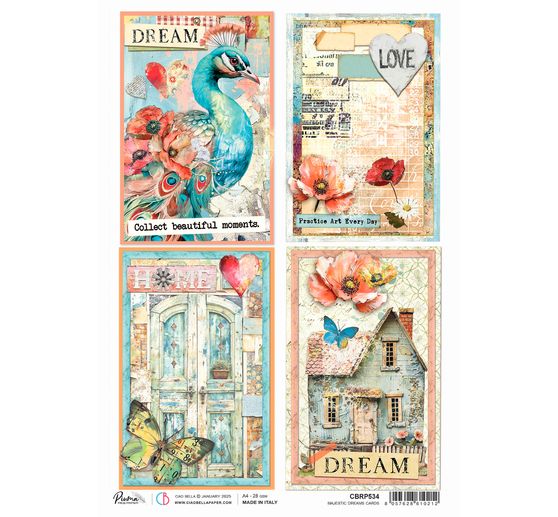 Soie de paille à motifs « Majestic Dreams Cards »