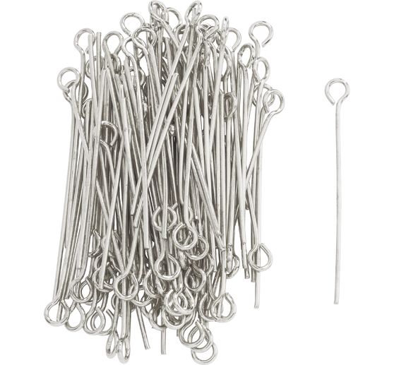 Chain pins, with one eyelet, 100pcs., 32mm